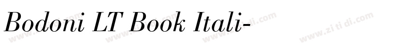 Bodoni LT Book Itali字体转换